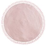 ATMOSPHERA Tapis à franges rose avec Lurex doré intégré 90 cm