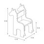 Voir la diapositive 6 : Paris Prix Chaise Enfant Design  Licorne  60cm Blanc & Naturel