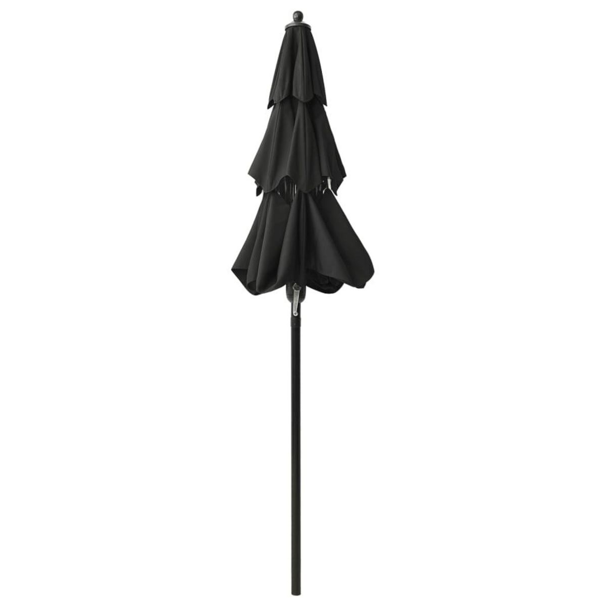 VIDAXL Parasol de jardin a 3 niveaux avec mat en aluminium noir