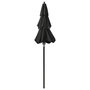 Voir la diapositive 4 : VIDAXL Parasol de jardin a 3 niveaux avec mat en aluminium noir