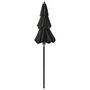 Voir la diapositive 4 : VIDAXL Parasol de jardin a 3 niveaux avec mat en aluminium noir
