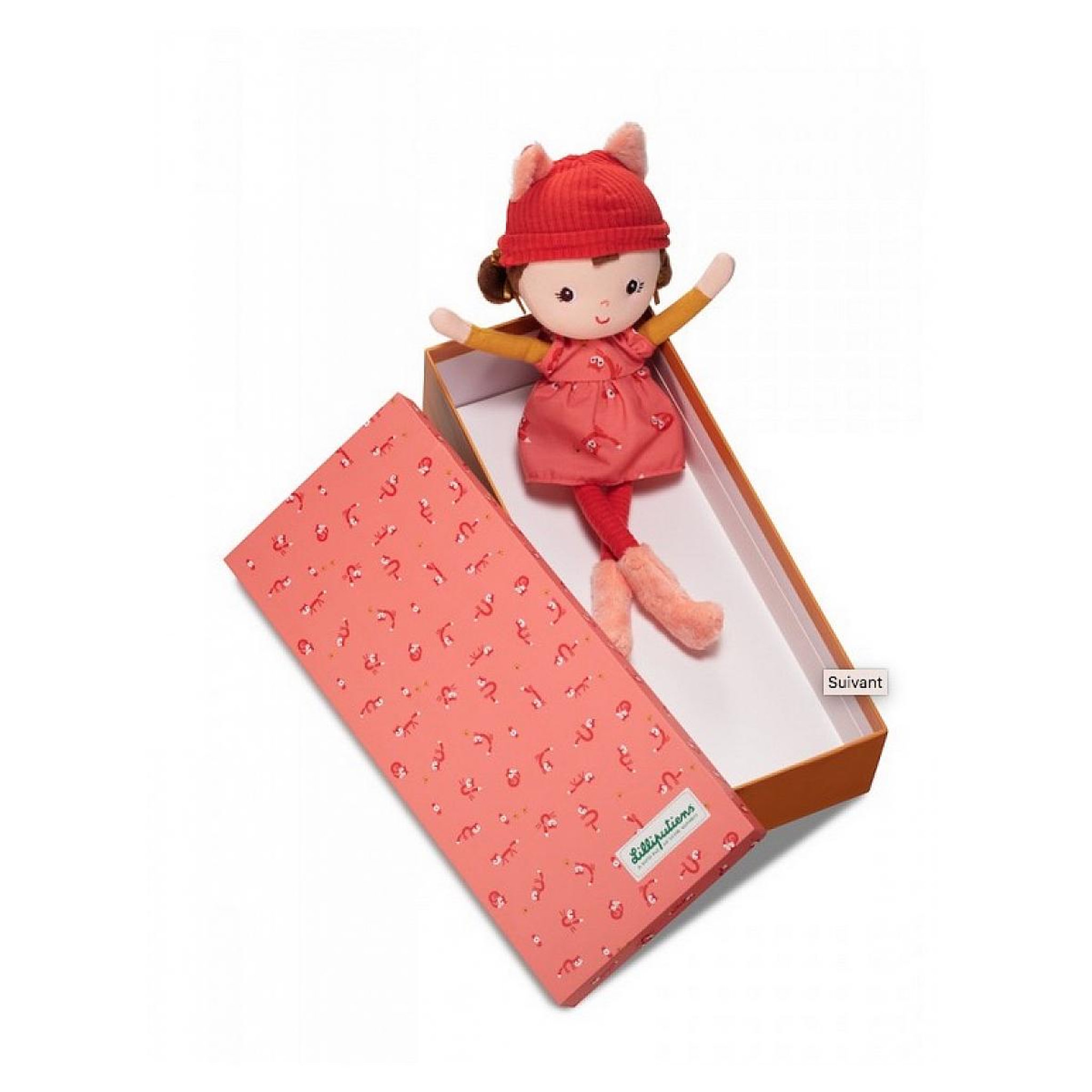 Voir la diapositive 2 : LILLIPUTIENS Poupee caline Alice et sa boite