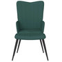 Voir la diapositive 3 : VIDAXL Chaise de relaxation avec tabouret Vert fonce Velours
