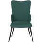 Voir la diapositive 3 : VIDAXL Chaise de relaxation avec tabouret Vert fonce Velours