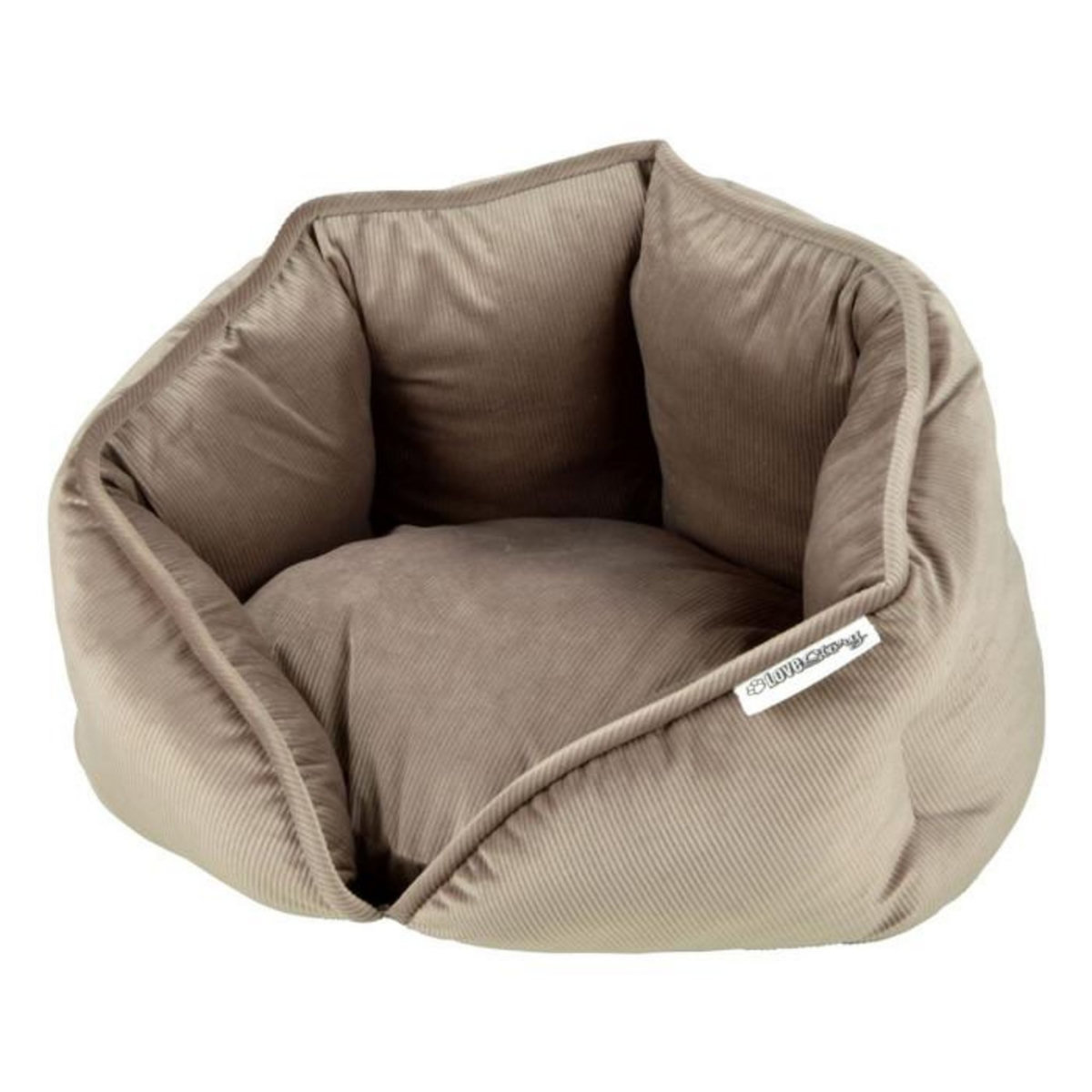 Paris Prix Panier Chien & Chat Velours  Crafty  40cm Noisette