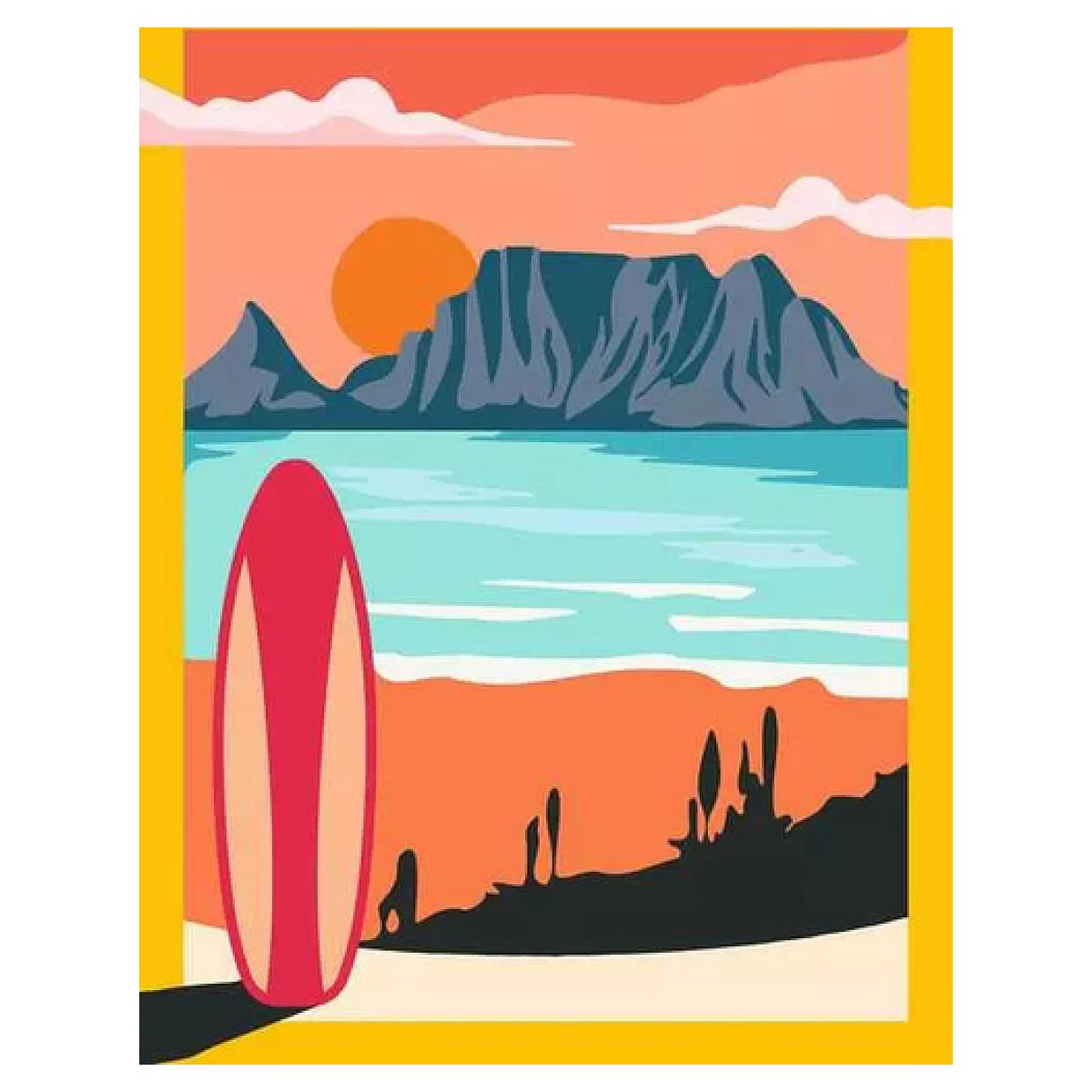Voir la diapositive 2 : RAVENSBURGER CreArt - 30x40 cm Peinture par numeros Sunset