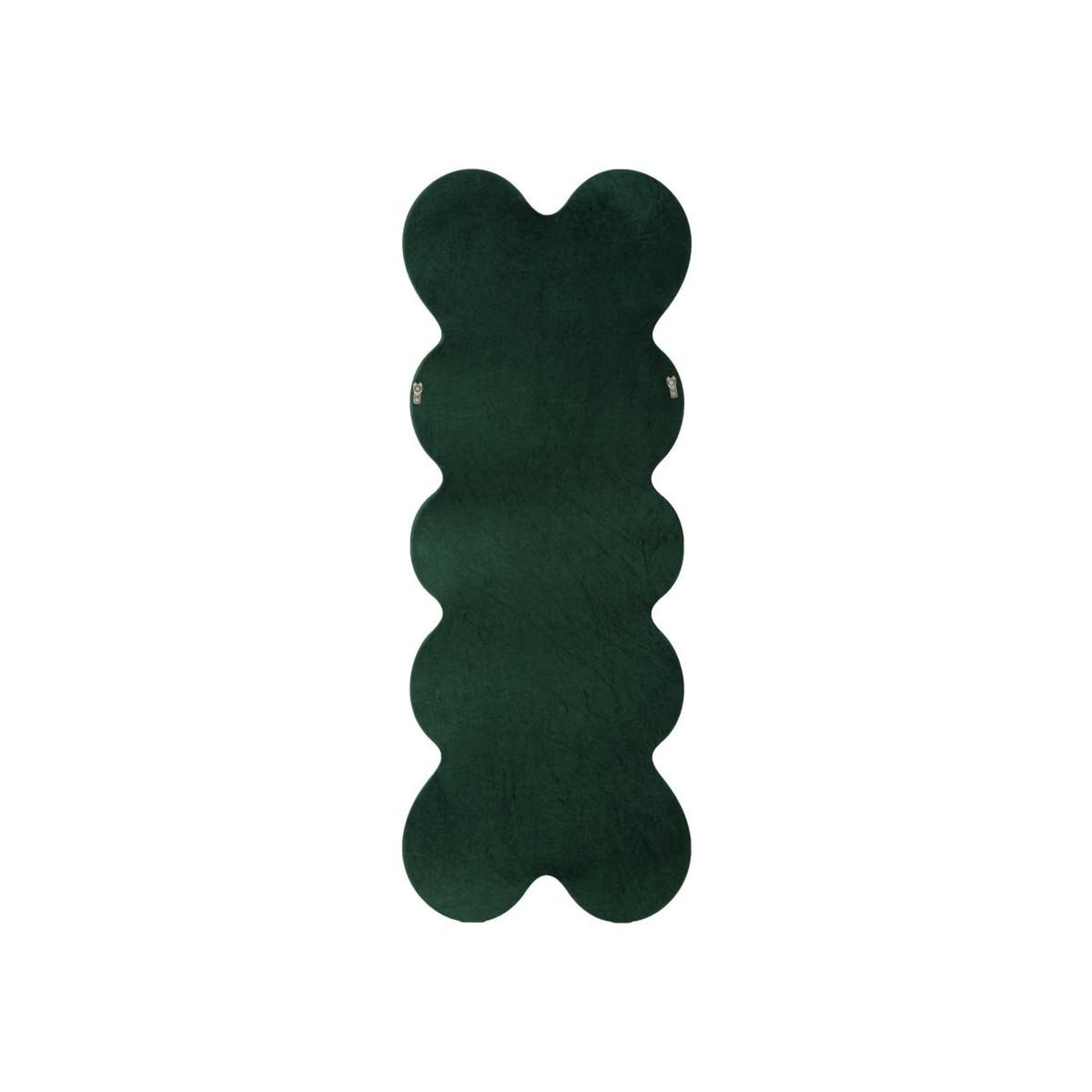 Voir la diapositive 6 : Paris Prix Miroir Mural en Velours  Monica  160cm Vert