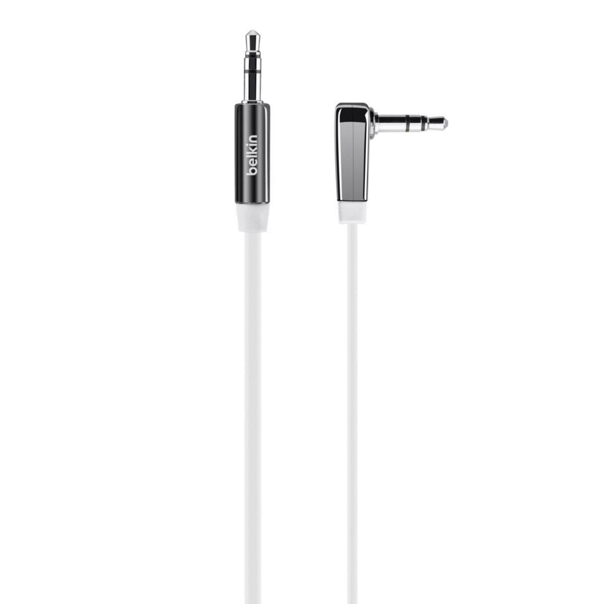 Belkin Câble Jack Jack 3.5mm plat coudé blanc 0.9m