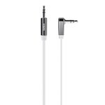 Belkin Câble Jack Jack 3.5mm plat coudé blanc 0.9m