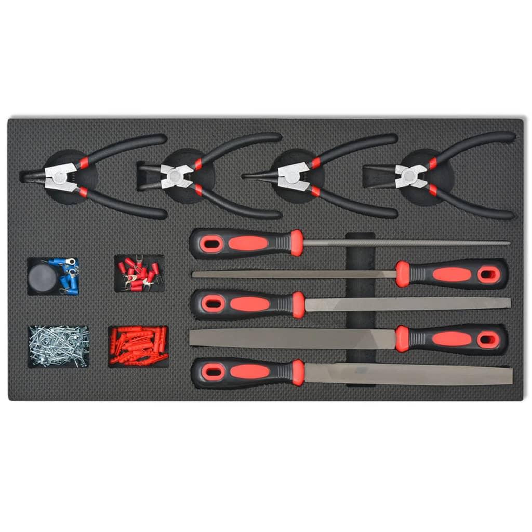 Voir la diapositive 4 : VIDAXL Chariot a outils pour atelier avec 1125 outils acier rouge