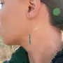 SLOYA Boucles d'oreilles pendantes Lumia en pierres Apatite