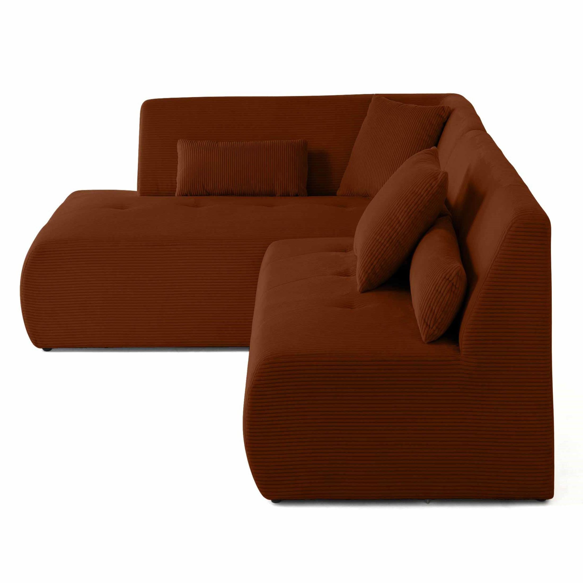Voir la diapositive 3 : LISA DESIGN Onyx - canapé modulable d'angle gauche - 5 places - en velours côtelé