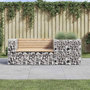 Voir la diapositive 1 : VIDAXL Banc de jardin avec panier en gabion bois massif de pin