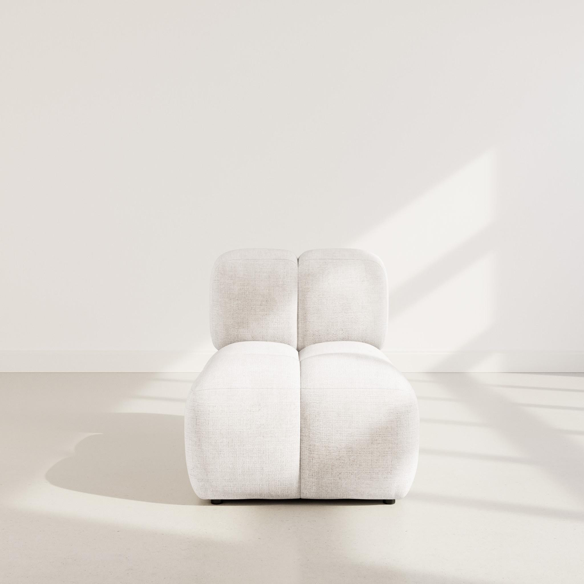 Voir la diapositive 2 : LISA DESIGN Grace - module d'assise en velours texturé