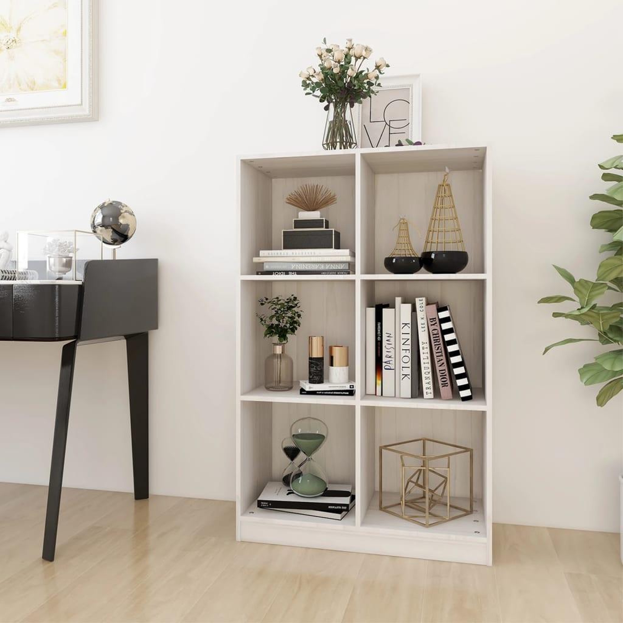 Voir la diapositive 1 : VIDAXL Bibliotheque Blanc 70x33x110 cm Bois de pin massif