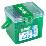 CENTRALE BRICO Lot De 350 Vis Inox Tête Fraisée Torx Spax, Diam.4 Mm X L.40 Mm