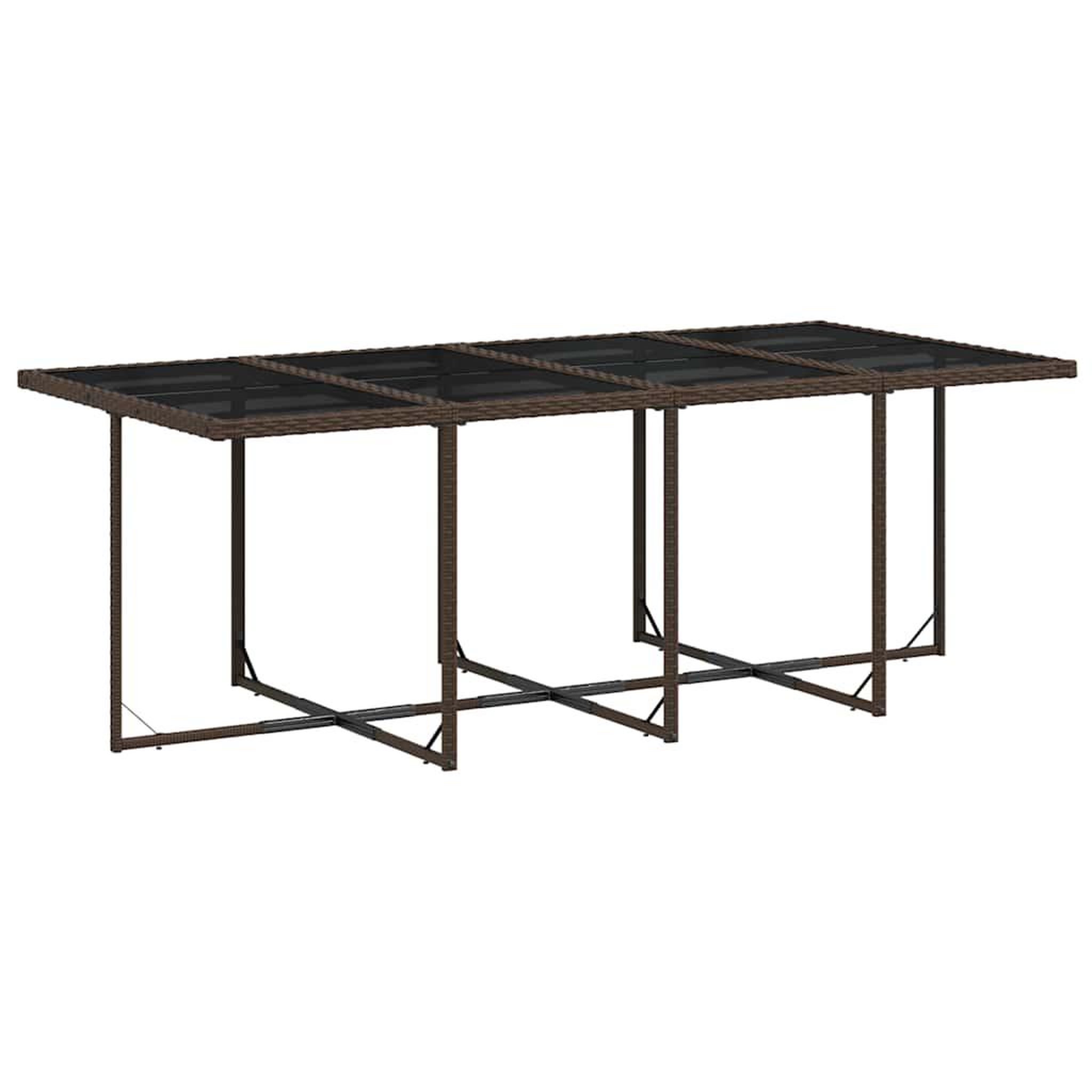 Voir la diapositive 3 : VIDAXL Ensemble a manger de jardin avec coussins 13 pcs marron rotin