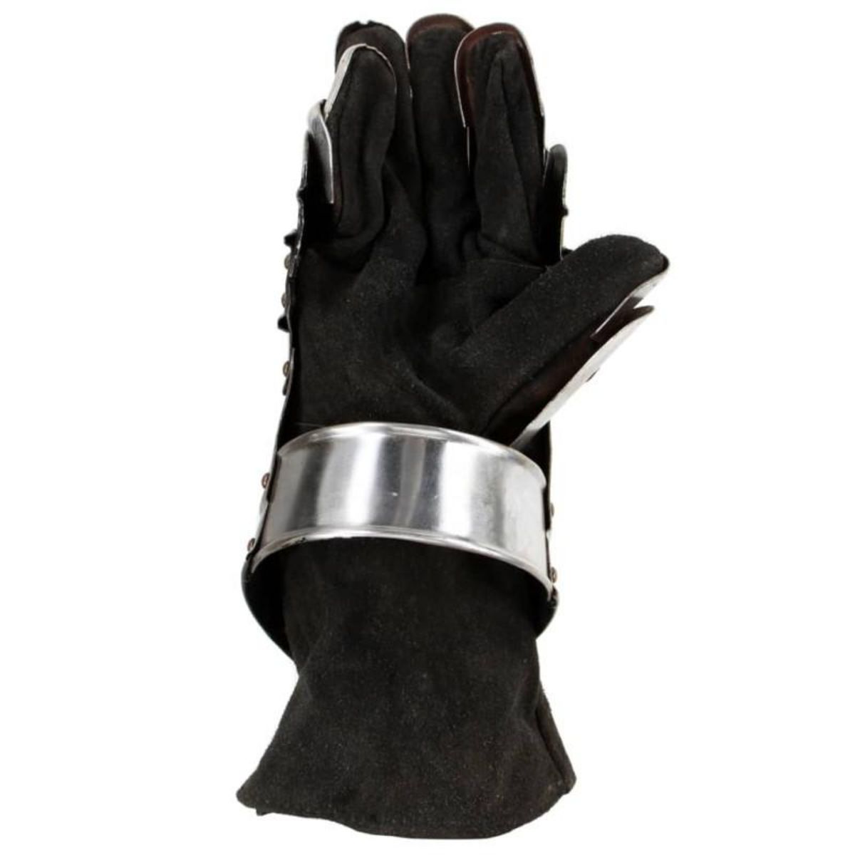 VIDAXL Gantelets de chevalier médiéval GN Argenté Acier