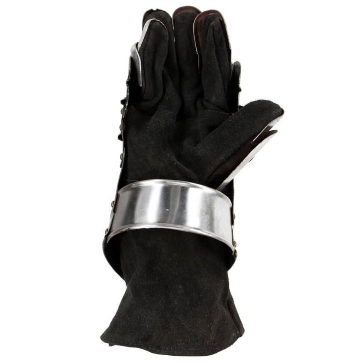 VIDAXL Gantelets de chevalier médiéval GN Argenté Acier