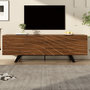 Voir la diapositive 2 : MERAX Meuble tv noyer 160 cm mdf