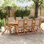 Voir la diapositive 1 : VIDAXL Chaises pliables de jardin lot de 8 bois d'acacia et textilene