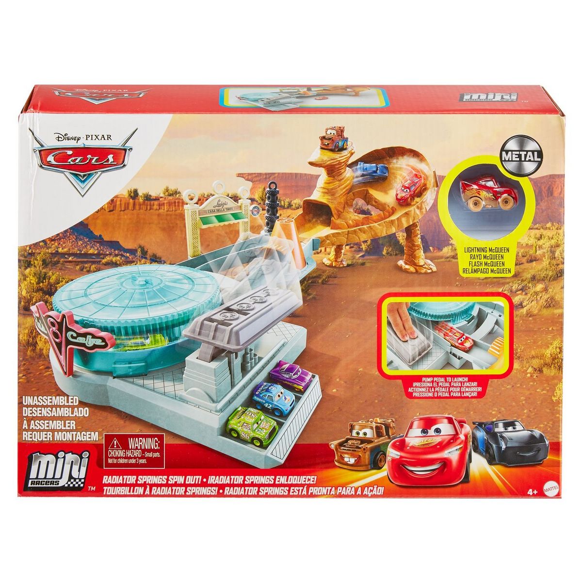 MATTEL Coffret Piste Radiator Springs Hors de Contrôle Mini Racers - Disney Pixar Car