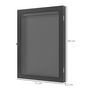 Voir la diapositive 3 : HOMCOM Frame box T-frame cadre pour maillot porte acrylique doublure interne feutre dim. 60L x 7l x 80H cm noir