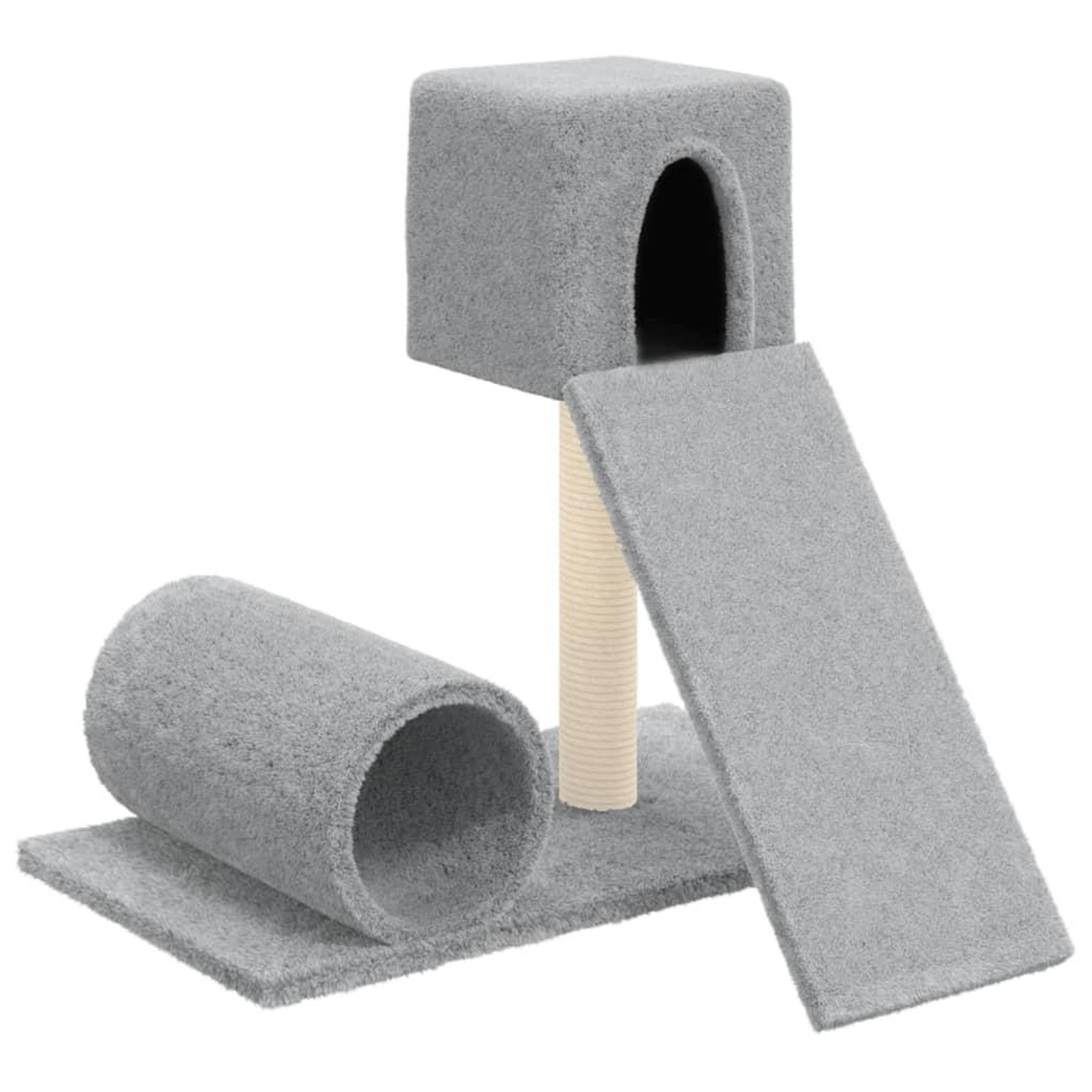 Voir la diapositive 2 : VIDAXL Arbre a chat avec griffoir en sisal Gris clair 59 cm