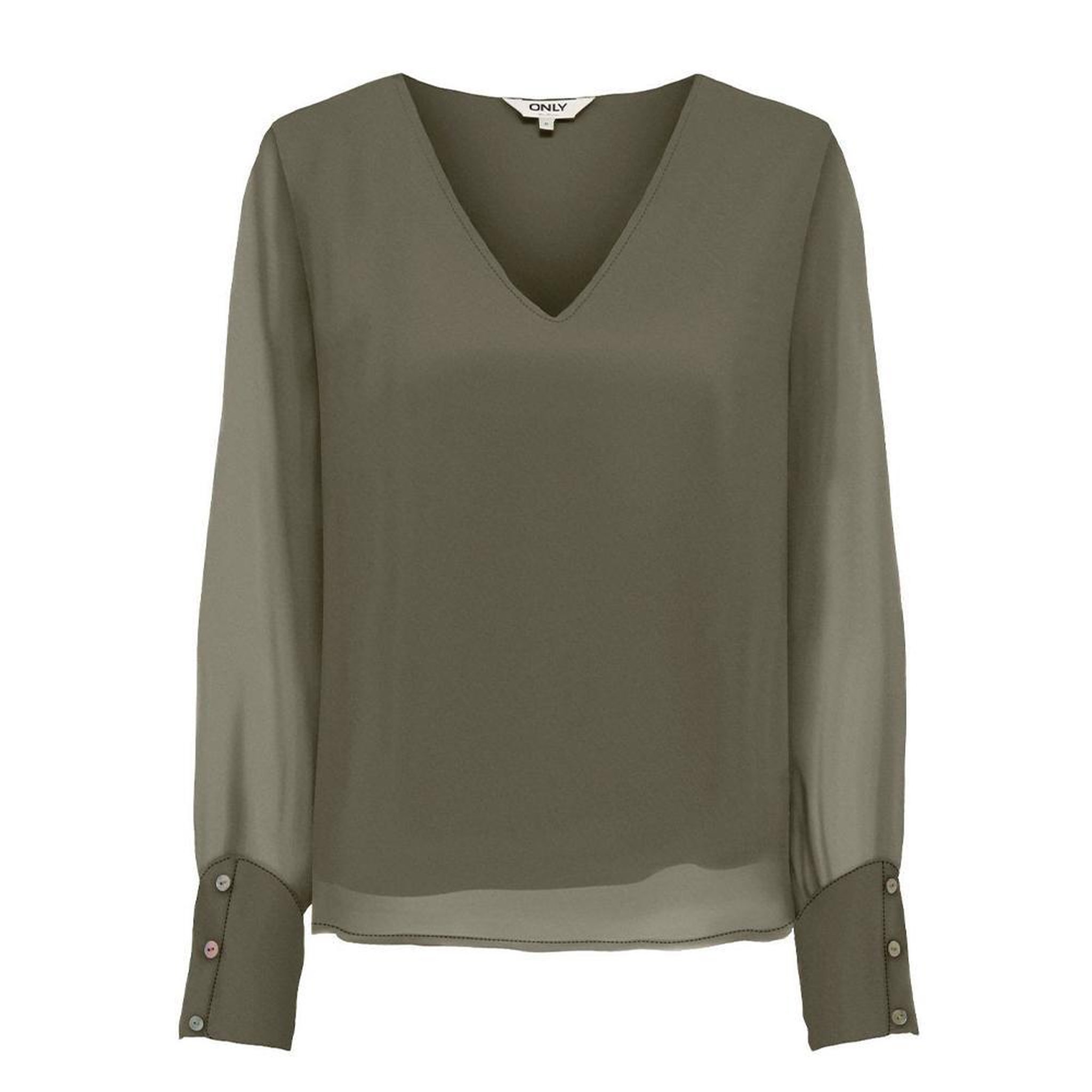 Only Blouse Kaki Foncé Femme Only Tasha Otl. Coloris disponibles : Vert