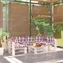 VIDAXL Salon de jardin palette 7 pcs avec coussins Bois de pin