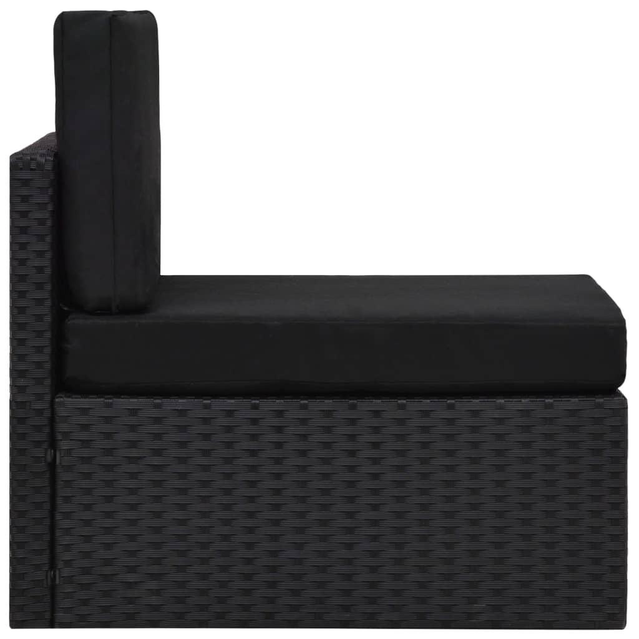Voir la diapositive 5 : VIDAXL Salon de jardin 2 pcs Resine tressee Noir