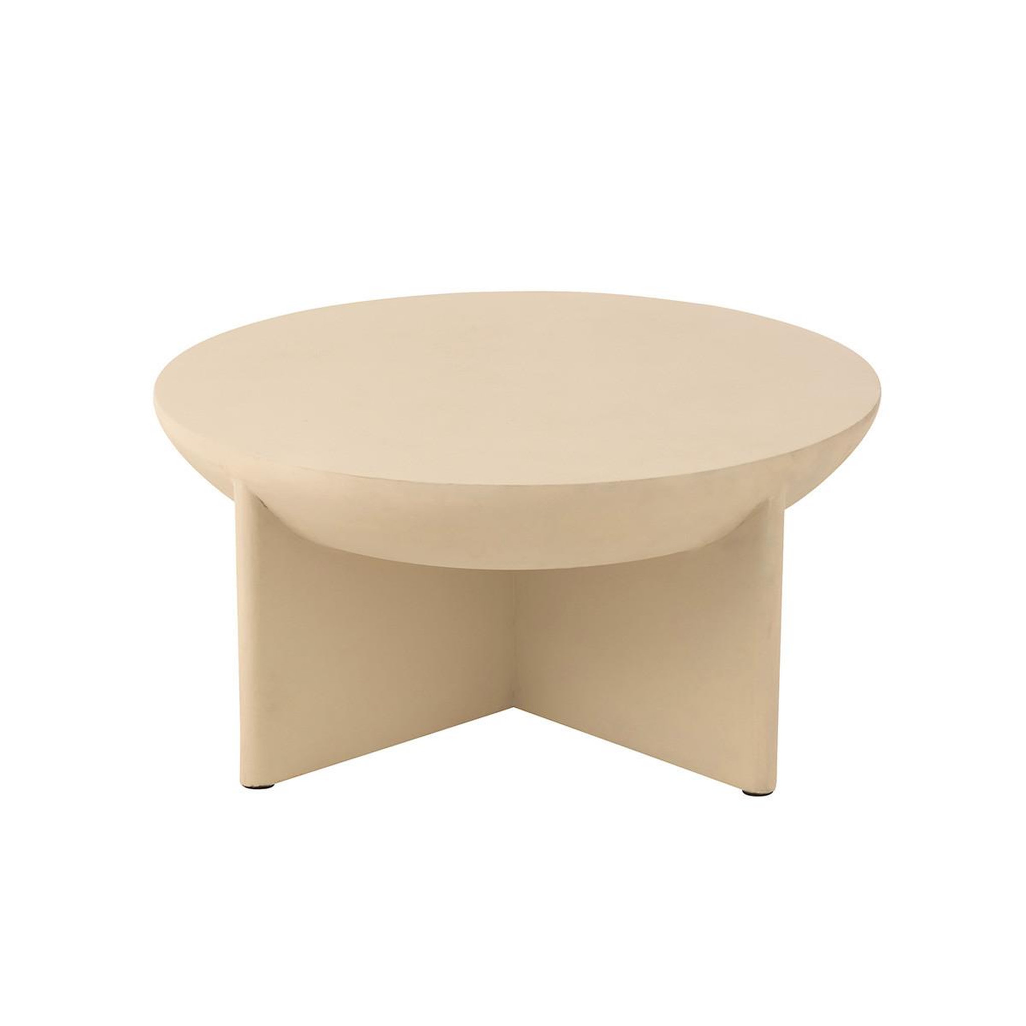 Voir la diapositive 2 : J-LINE Table basse design en bois  cave  90cm beige