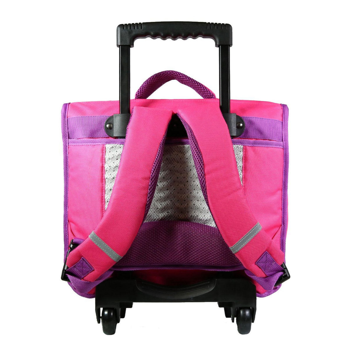 Bagtrotter BAGTROTTER Cartable à roulettes 38 cm Phileas Rose Zèbre