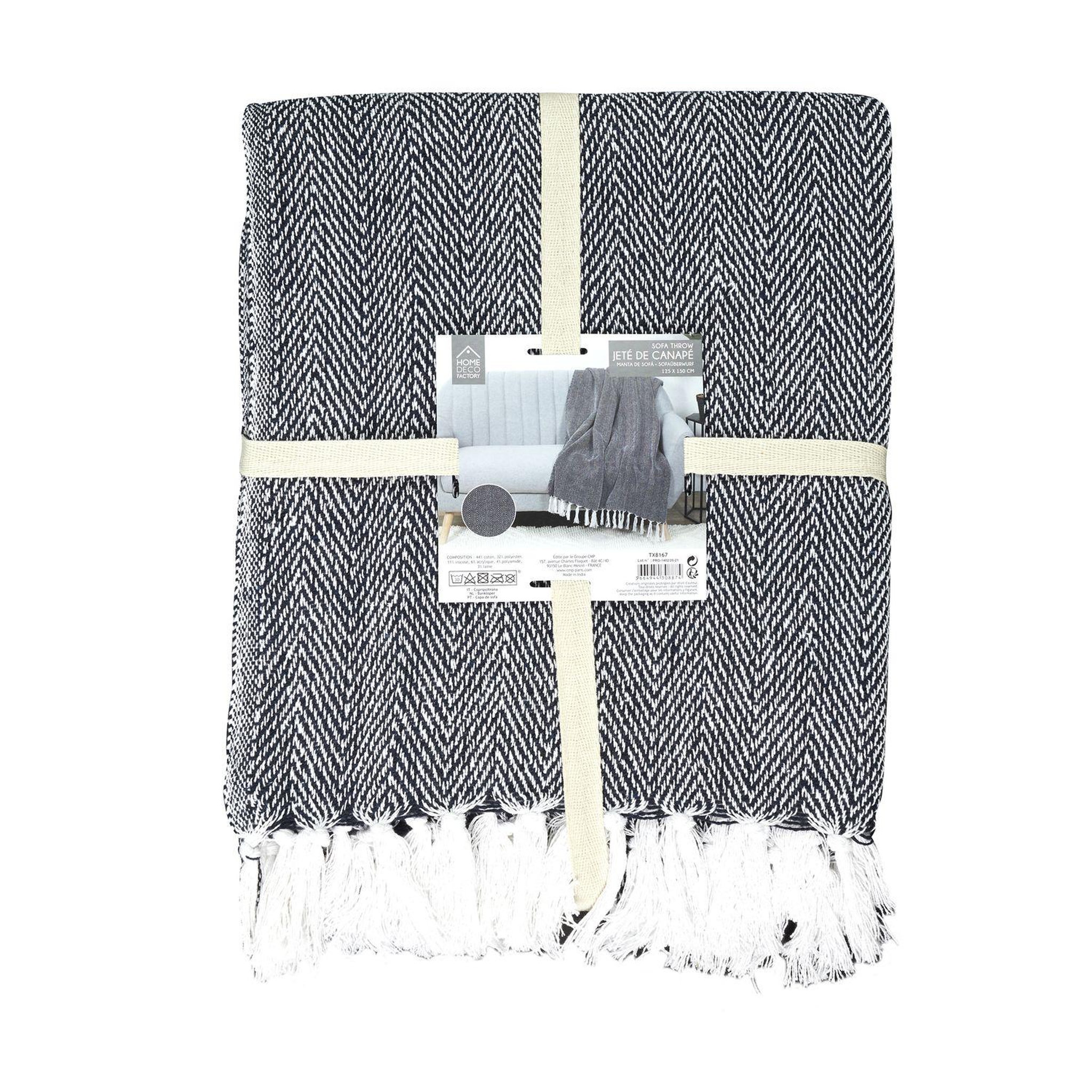 Voir la diapositive 3 : TOILINUX Plaid jacquard