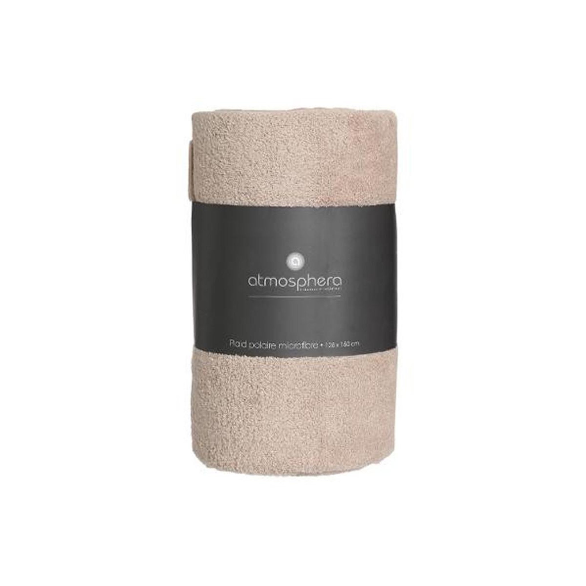 Voir la diapositive 4 : ATMOSPHERA Plaid polaire  microfibre  125x150cm lin