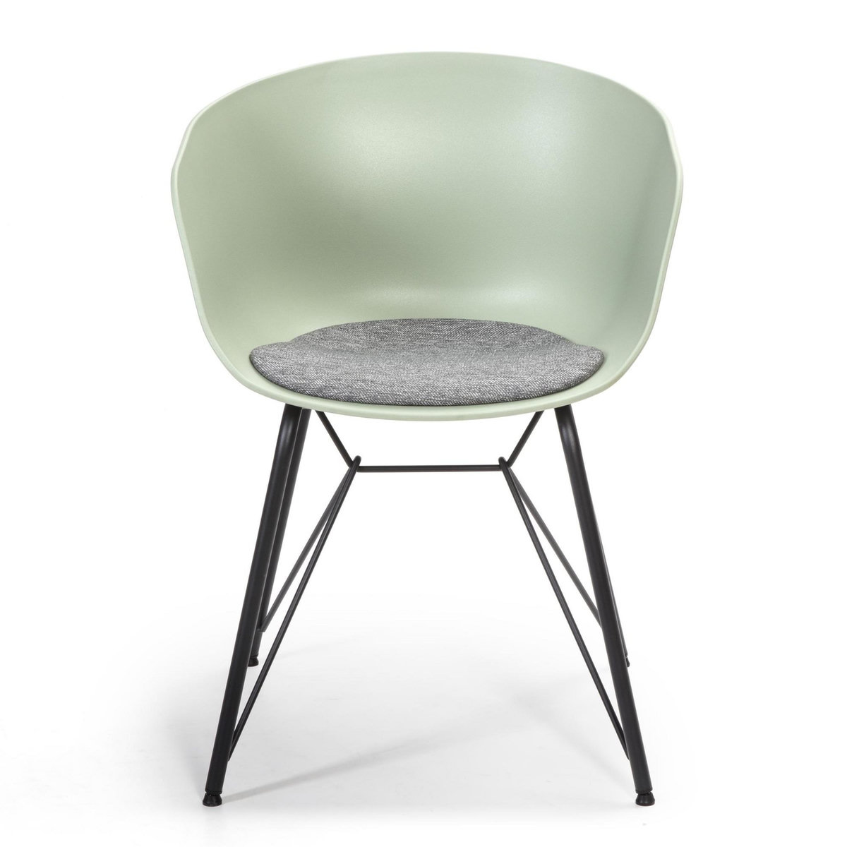 VS VENTA-STOCK Fauteuil pour Salle à Manger Alba Couleur Vert, Assise rembourrée