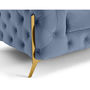 Voir la diapositive 6 : LISA DESIGN Camden - fauteuil chesterfield en velours - pieds en métal doré