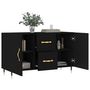 Voir la diapositive 4 : VIDAXL Buffet noir 100x36x60 cm bois d'ingenierie