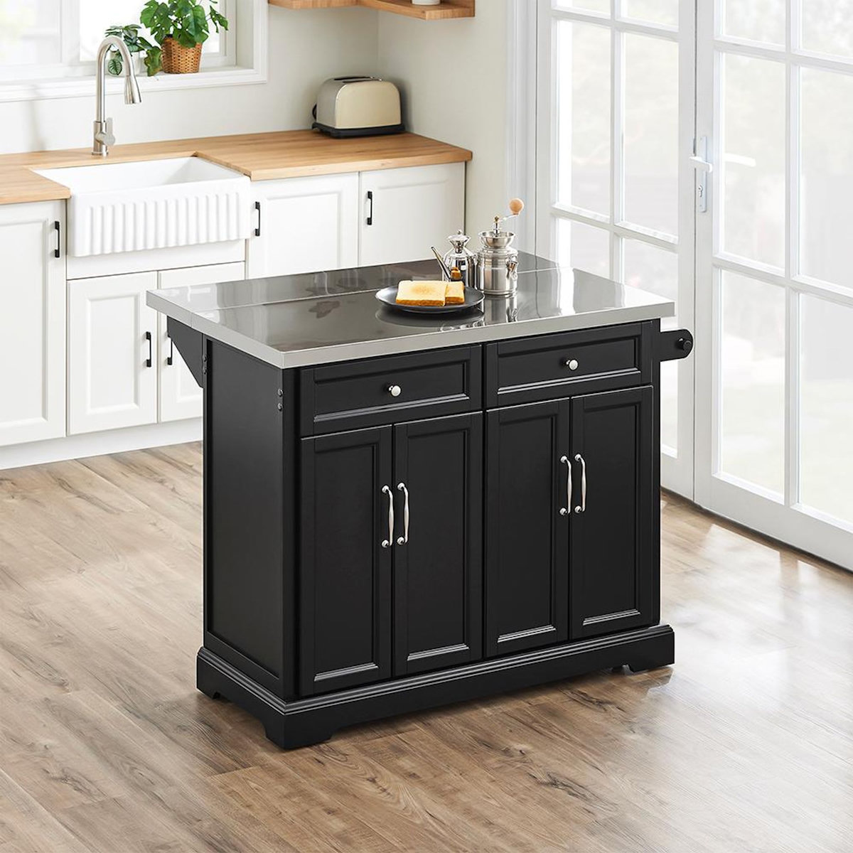 SOBUY SoBuy - Îlot De Cuisine à deux tiroirs - Classique - FKW71-II