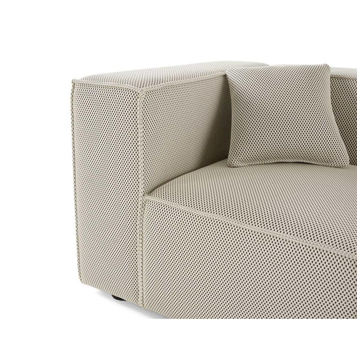 LISA DESIGN Arty - module d'assise gauche - en tissu mailles 3d