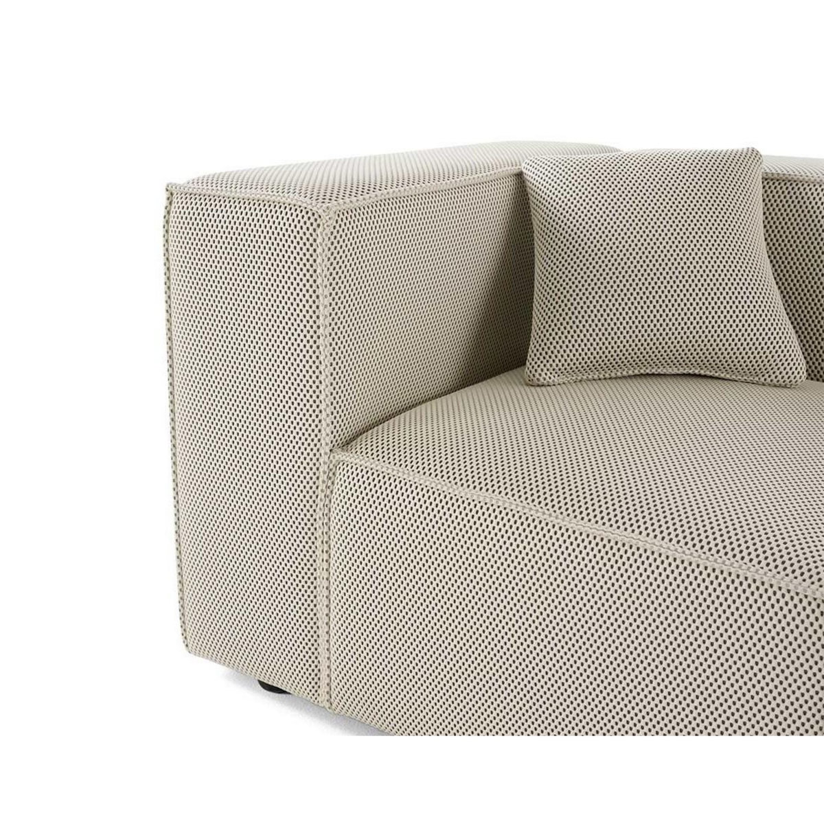 LISA DESIGN Arty - module d'assise gauche - en tissu mailles 3d