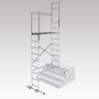 Voir la diapositive 2 : HAILO Echafaudage roulant d'escalier 5m en aluminium - HOBBYSTEP H5