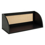 ATMOSPHERA Étagère murale en cannage - Noir et beige