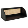 Voir la diapositive 1 : ATMOSPHERA Étagère murale en cannage - Noir et beige