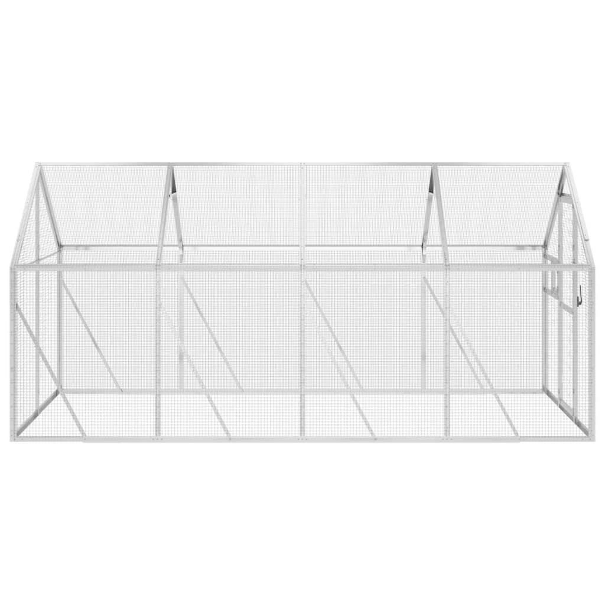 Voir la diapositive 4 : VIDAXL Voliere argente 1,79x4x1,85 m aluminium