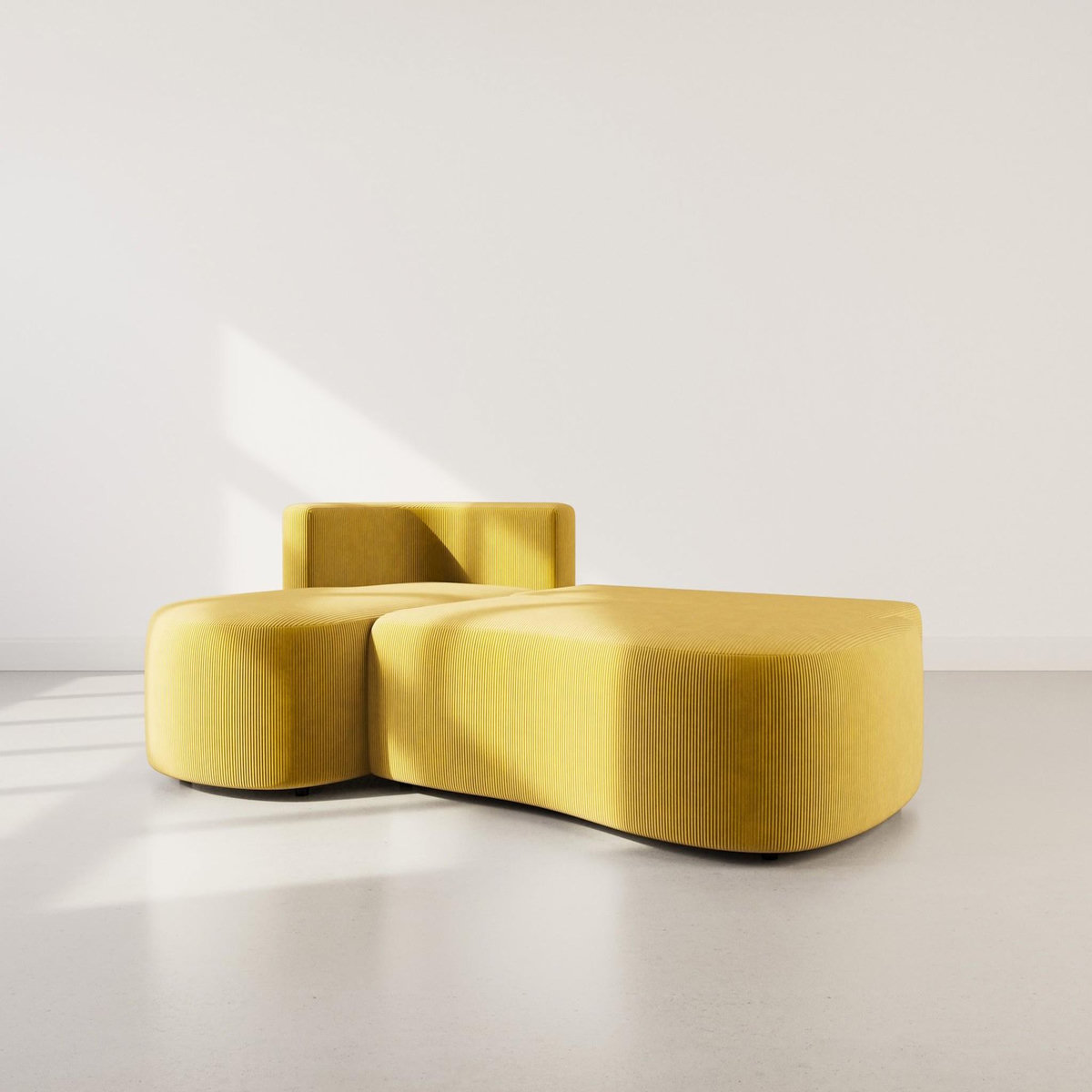 LISA DESIGN Mahina - canapé d'angle gauche 4 places convertible avec coffre en velours côtelé