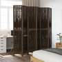 Voir la diapositive 3 : VIDAXL Cloison de separation 6 panneaux marron fonce paulownia massif
