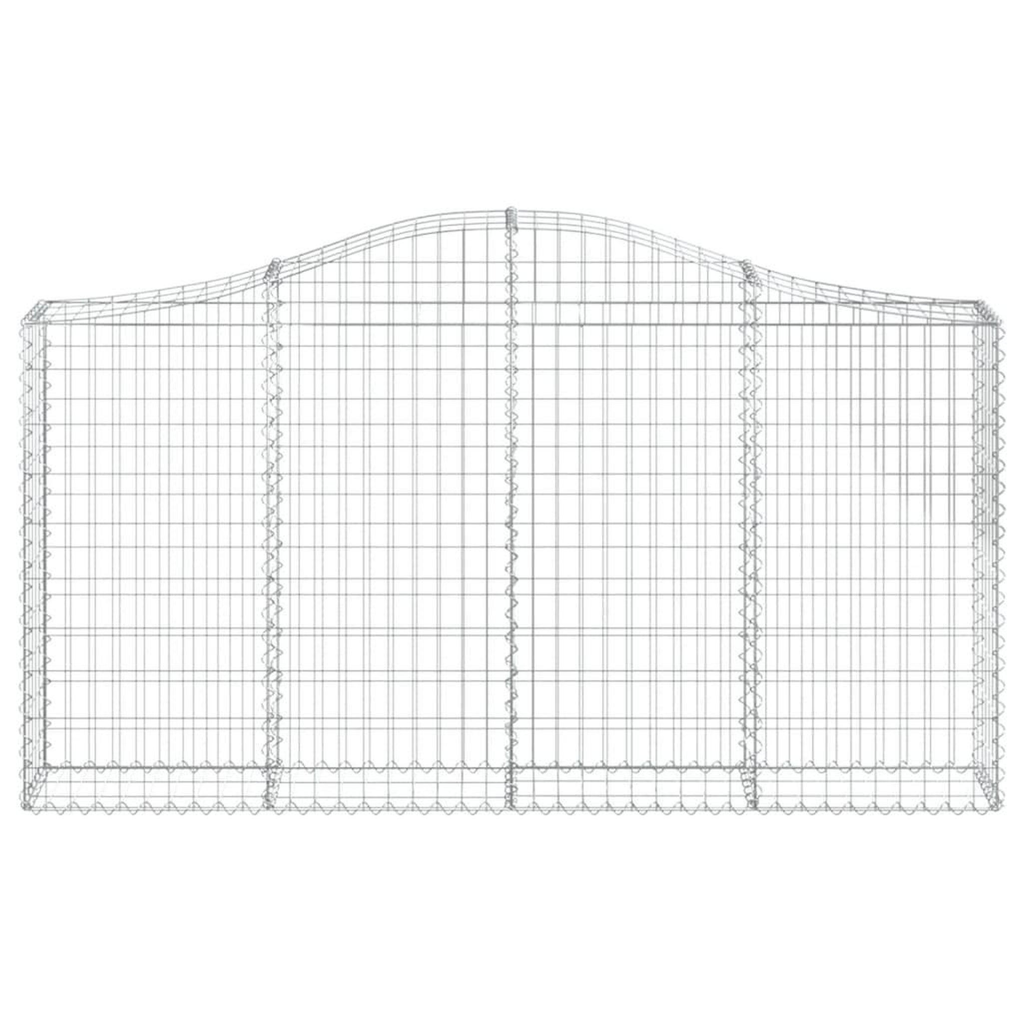 Voir la diapositive 3 : VIDAXL Panier de gabions arque 200x30x100/120 cm Fer galvanise