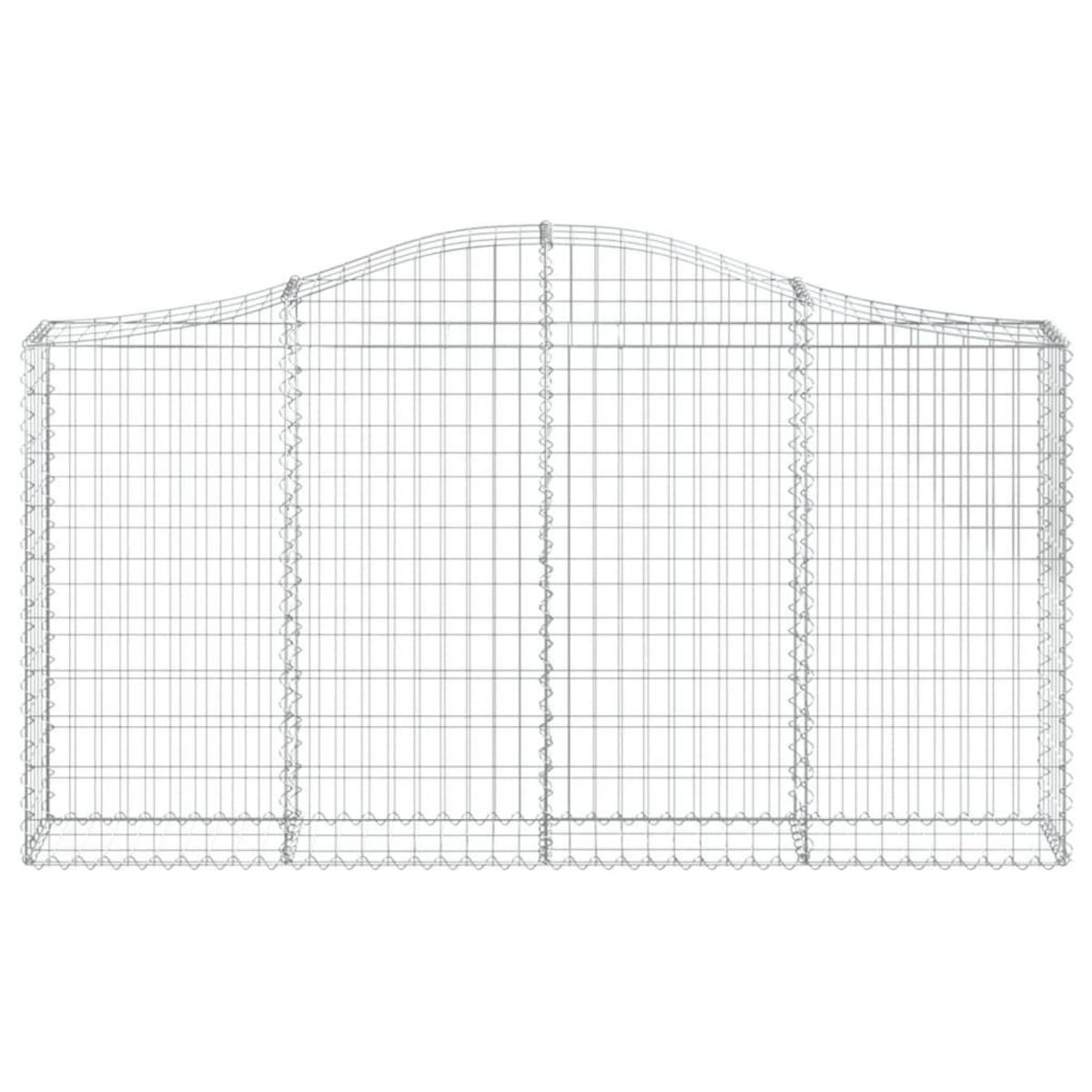 VIDAXL Panier de gabions arque 200x30x100/120 cm Fer galvanise