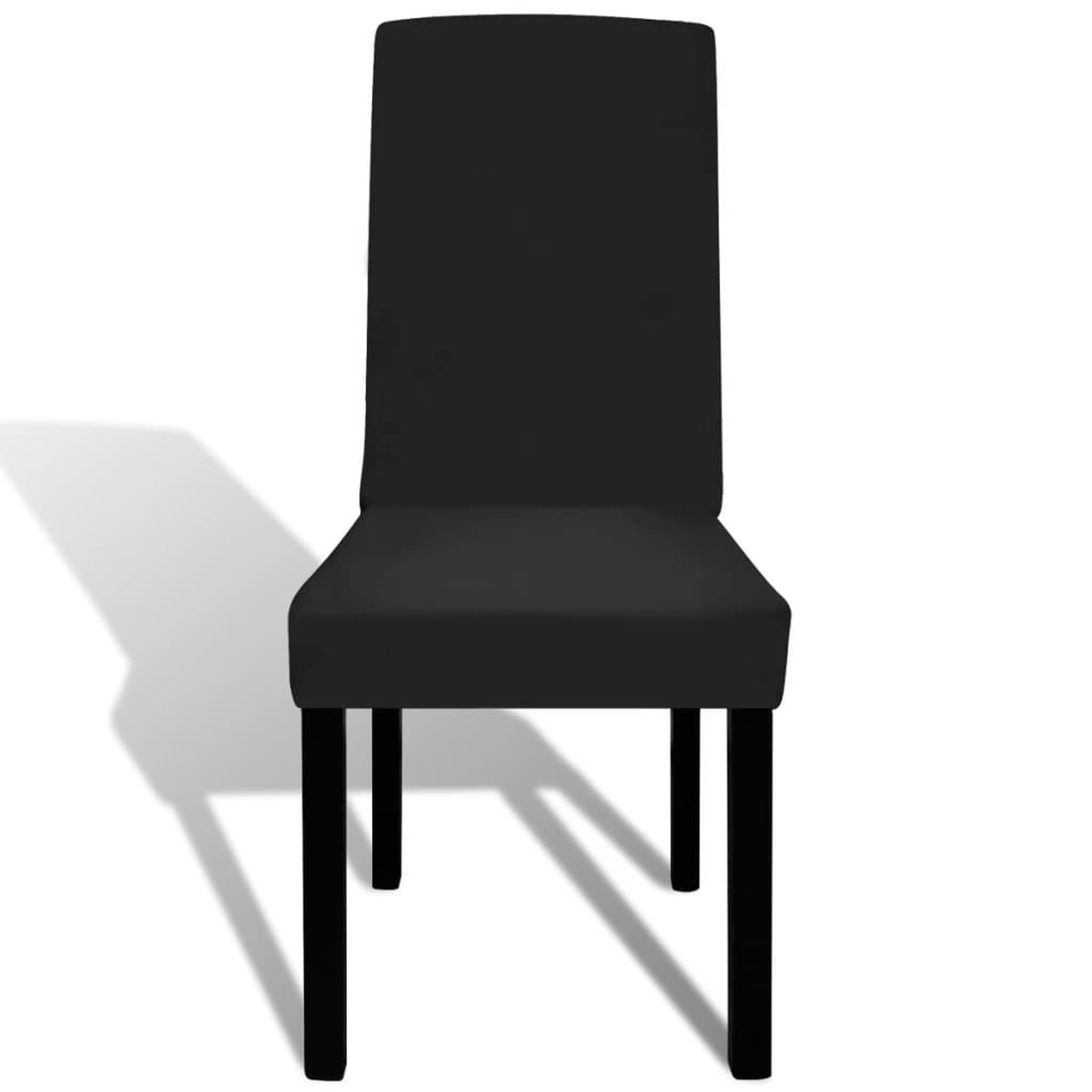 Voir la diapositive 4 : VIDAXL Housse de chaise droite extensible 4 pcs noir